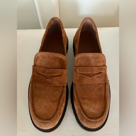 Thursday Boot Company Penny Loafers Honey Brown Suede Size 10 - Picture 4 of 7
